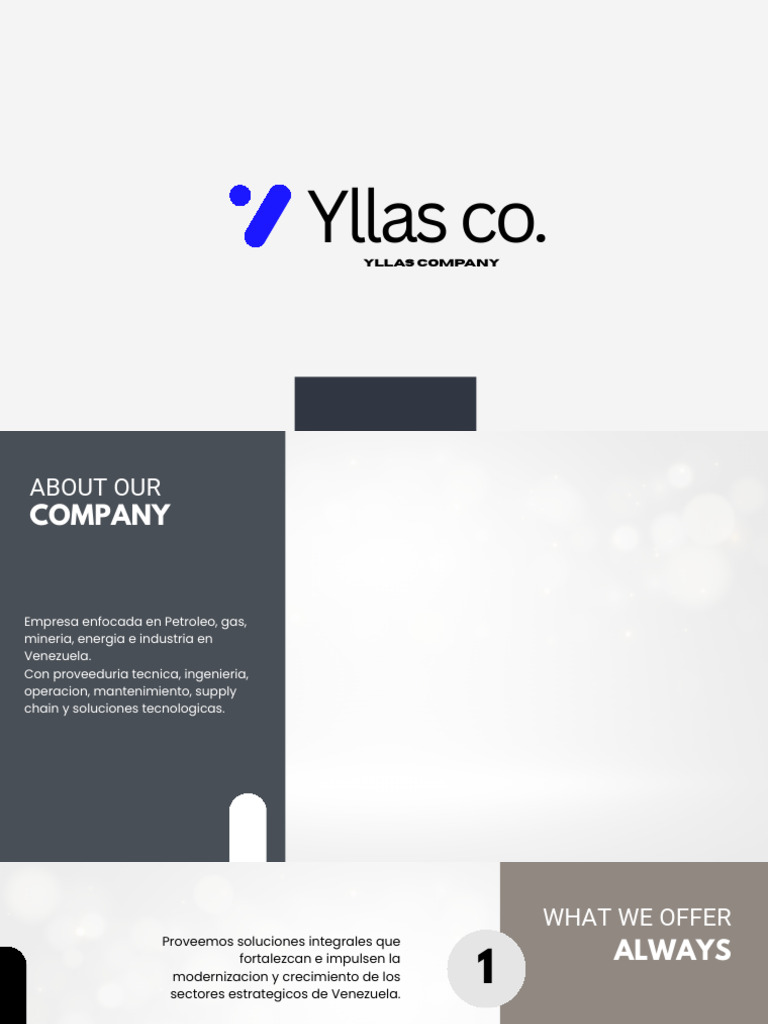 Blue & White Company Profile Presentation | PDF | Economias