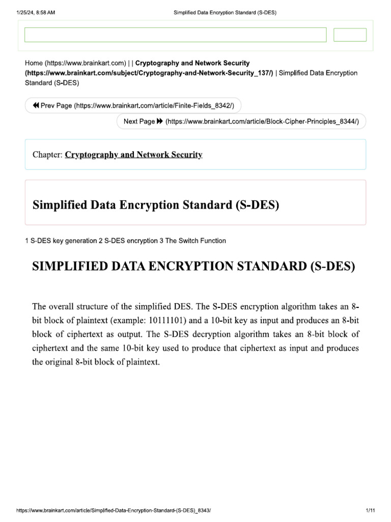 Sdes Full | PDF