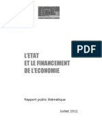 Rapport Etat Financement Economie