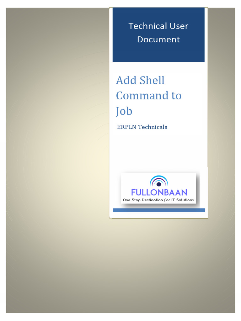 Add Shell Command To Job | PDF | Shell (Computing) | Enterprise ...