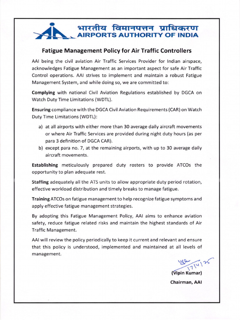 Fatigue Management Policy | PDF