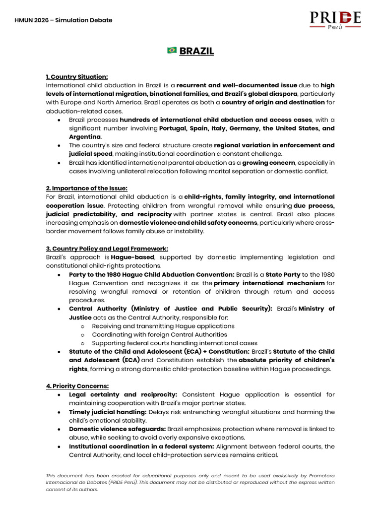 Country Dossier - Brazil | PDF | Convention On The Rights Of The Child ...