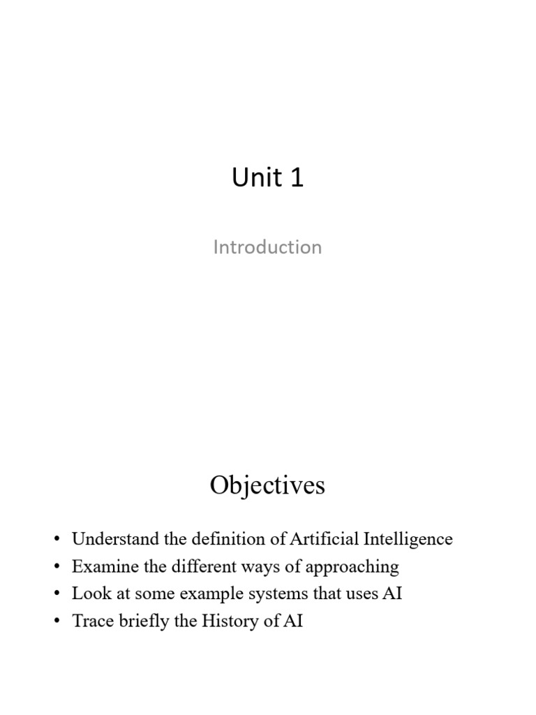 LU1-3 Introduction To AI | PDF | Artificial Intelligence | Intelligence ...
