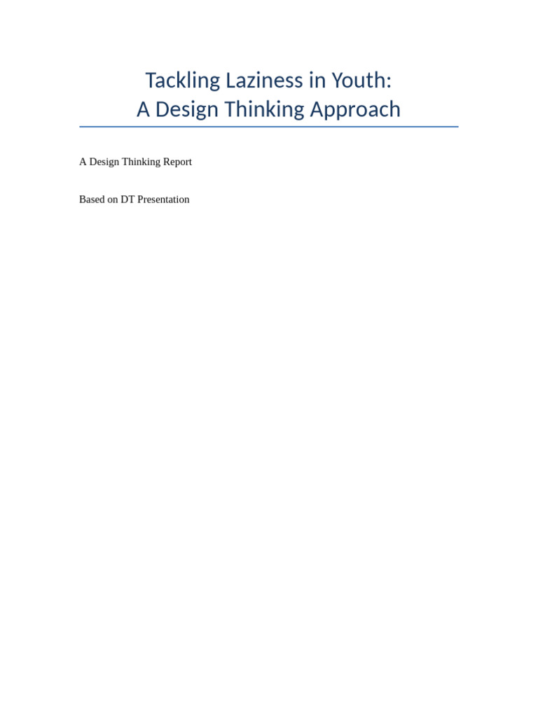 DT Design Thinking Report Academic | PDF | Design Thinking | Empathy