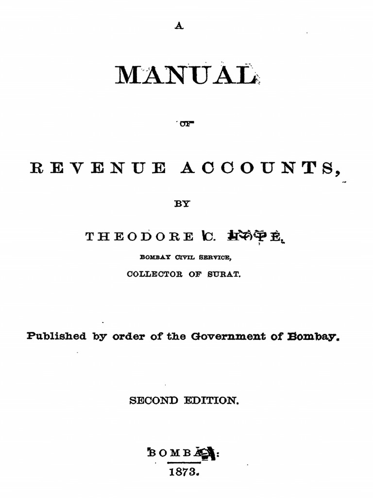 A Manual of Revenue Accounts, Second Edition (IA ...