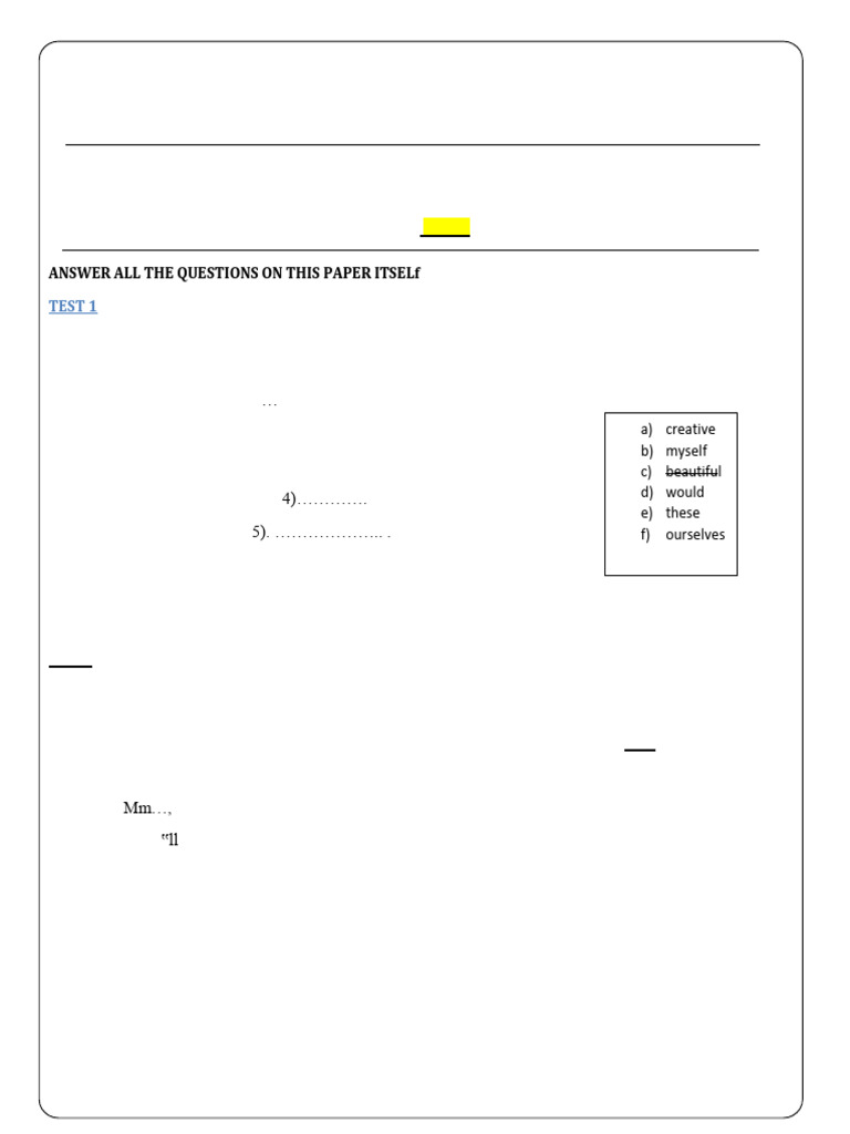 Model Paper 1 | PDF | Telephone | Communication