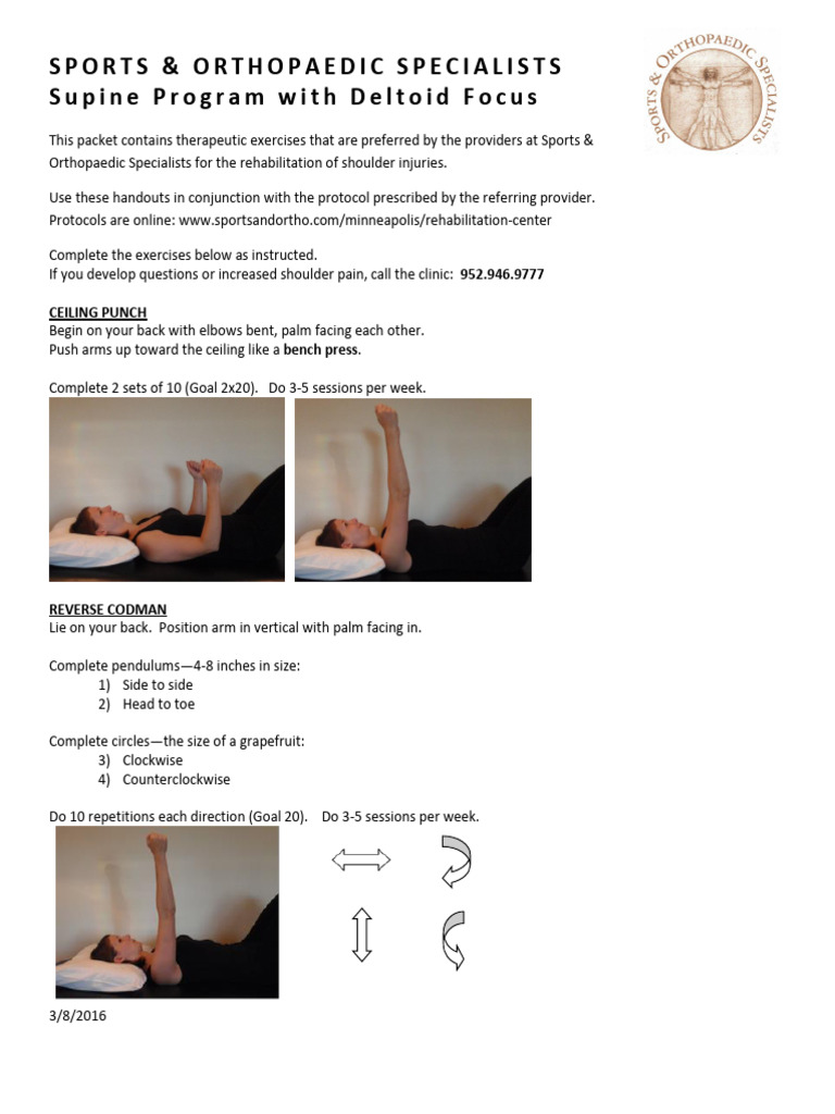 00 Supine Program Deltoid Focus | PDF