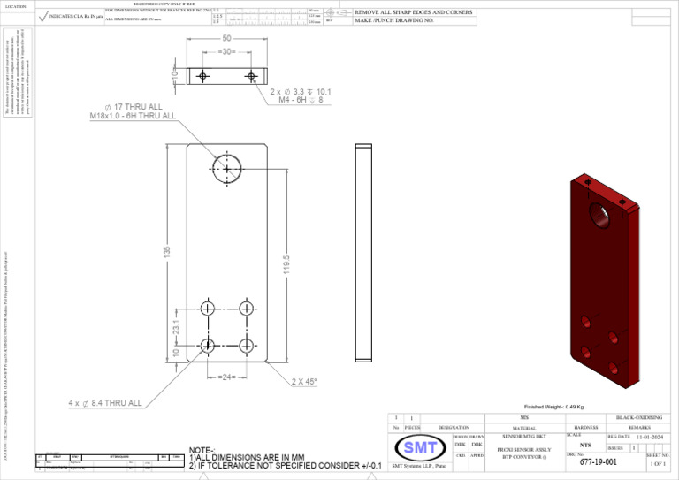 677-19-001 Proxy Sensor MTG BKT | PDF