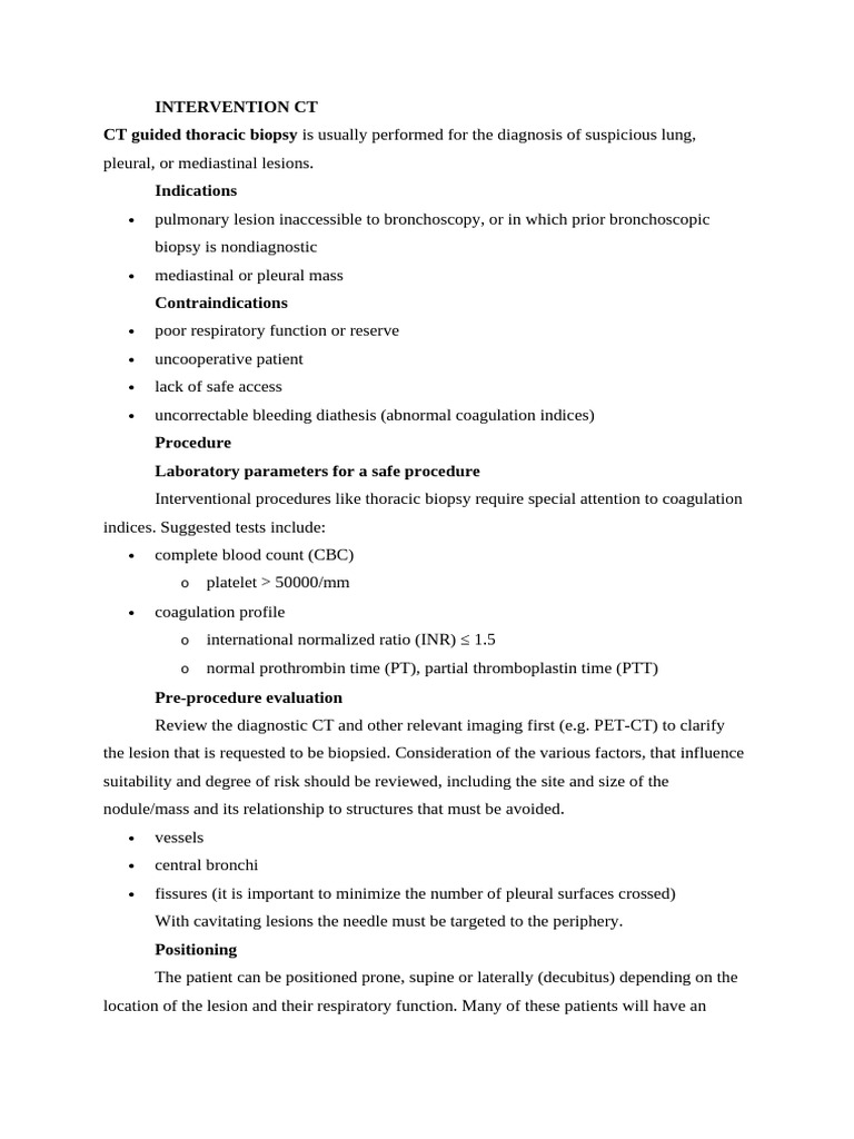 Lecture 16 Intervention CT | PDF | Biopsy | Ct Scan