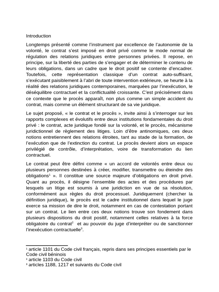 Contrat Et Procès - 031900 | PDF | Justice | Crime et violence
