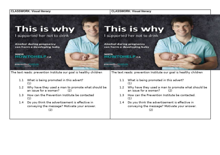 Classwork Visual Text | PDF