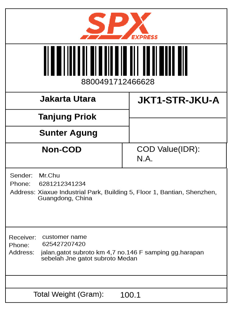 Label Premium Awb SPX | PDF