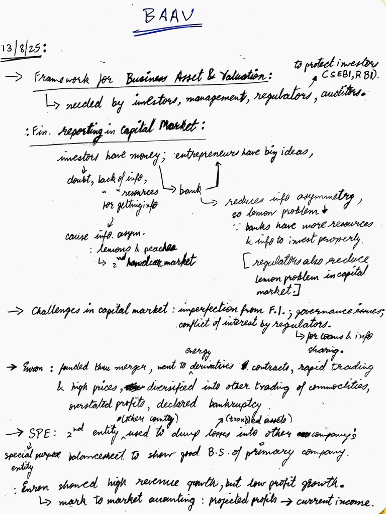 BAAV Midsem Notes - Tanay | PDF