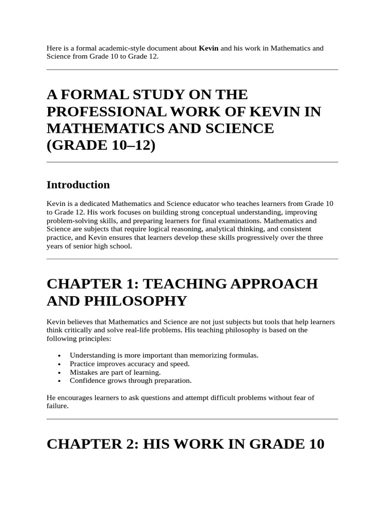 Here Is A Formal Academic | PDF | Mathematics | Science
