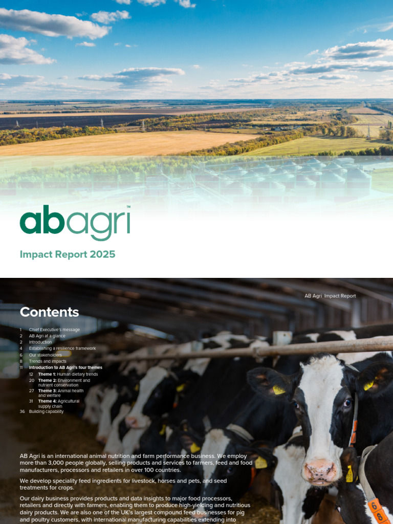 AB Agri Impact Report 2025 160425 | PDF | Agriculture | Diet & Nutrition