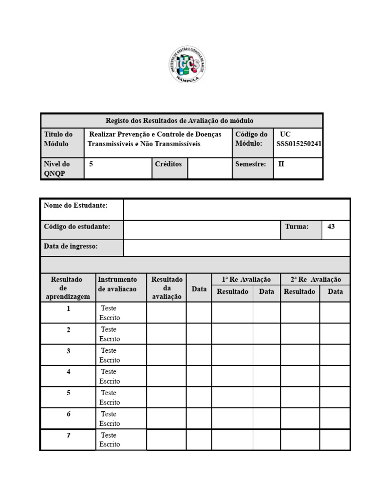 Modelo de Mini-Pauta Individual | PDF