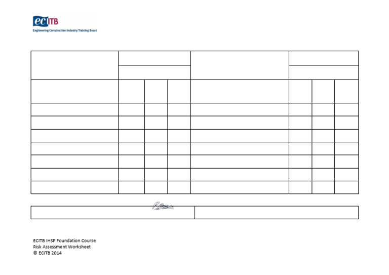 Risk Assessment Worksheet Rachmat Aji Saputra | PDF