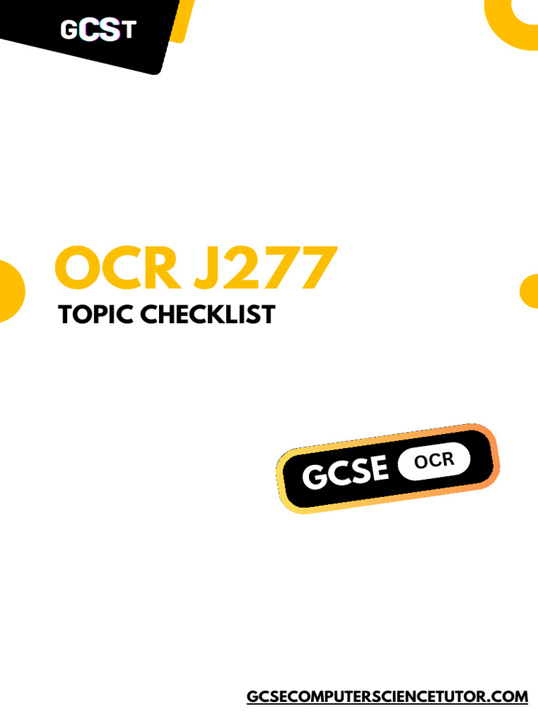 GCSE OCR Checklist | PDF