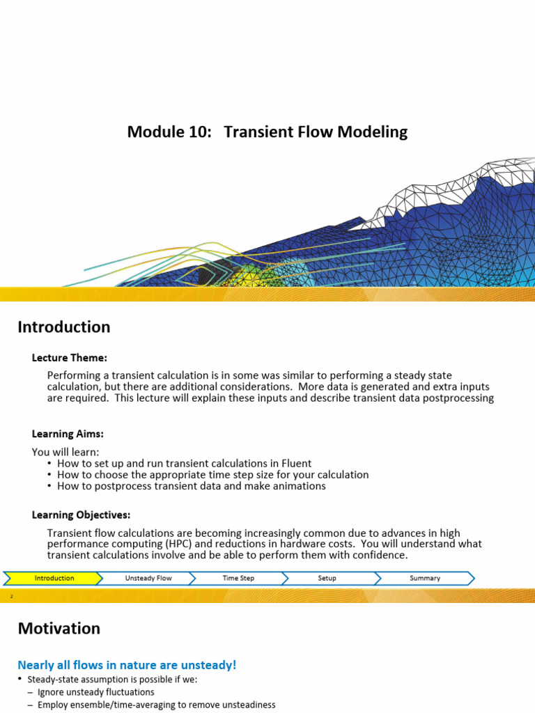Fluent-Intro 17.0 Module10 Transient | PDF | Fluid Dynamics ...
