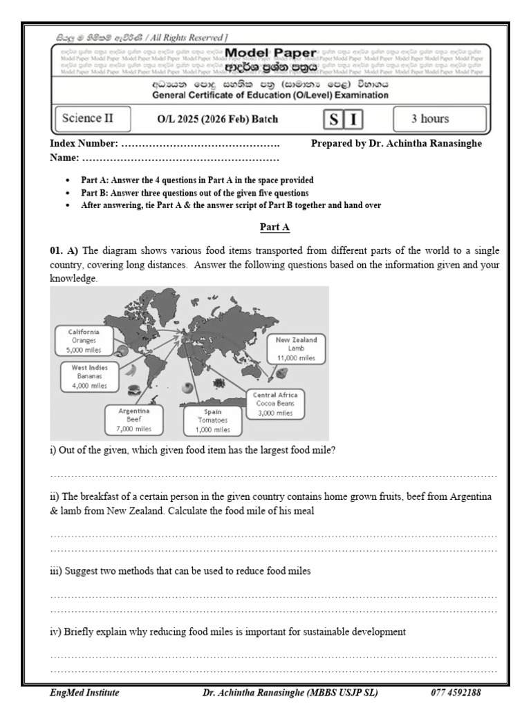 Gold Medal Exam OL 2025 Batch Final Science Paper 02 | PDF | Genotype ...