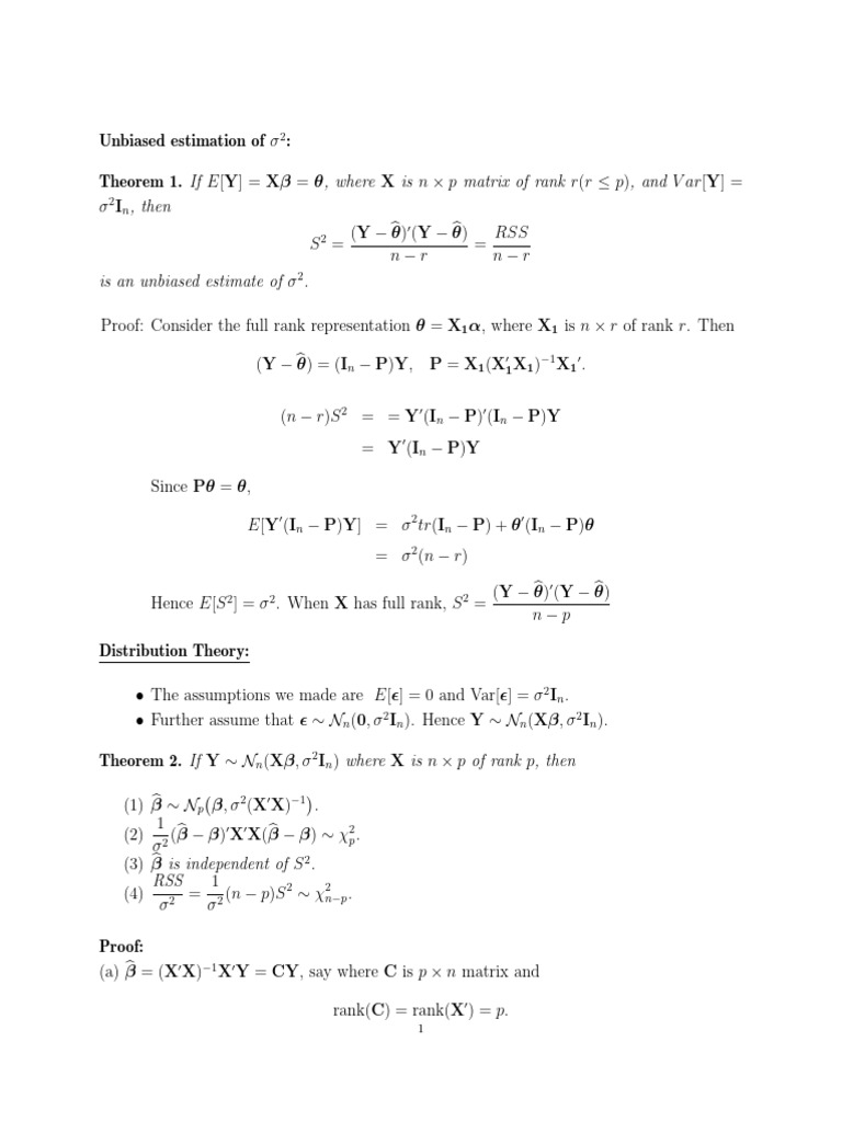 Regression Notes Aug5 2024 | PDF | Ordinary Least Squares | Estimation ...