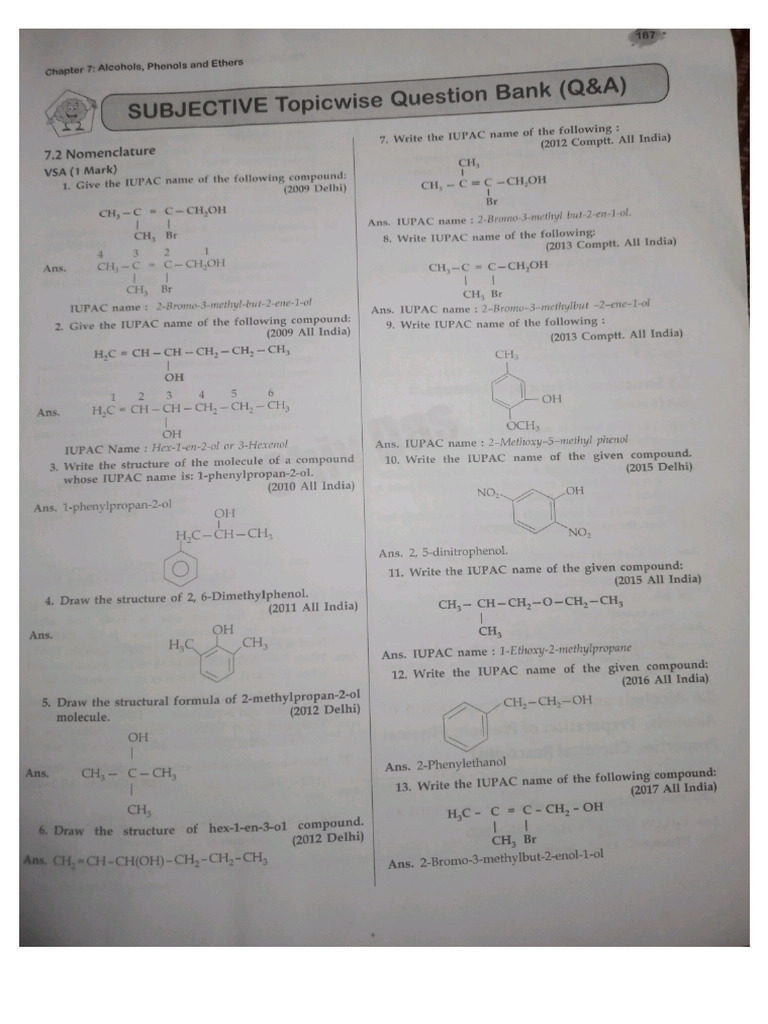 Chemestry Alcohol Phenol and Ether. | PDF