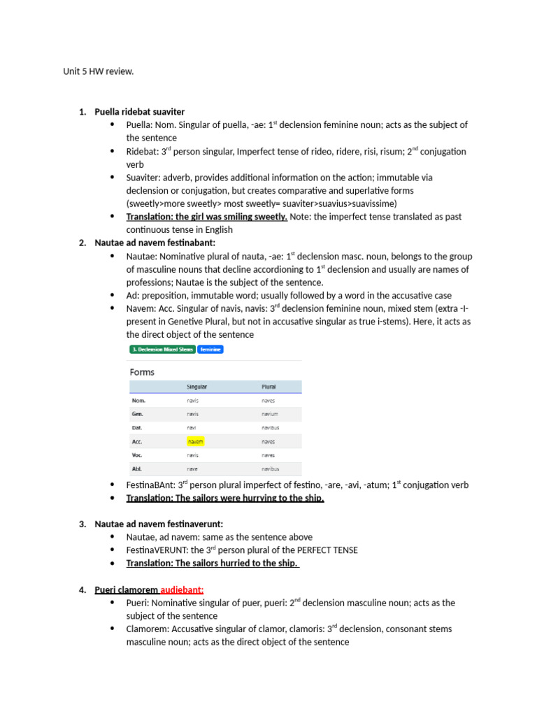 00 - Unit 5 HW Review | PDF | Grammatical Gender | Grammatical Number