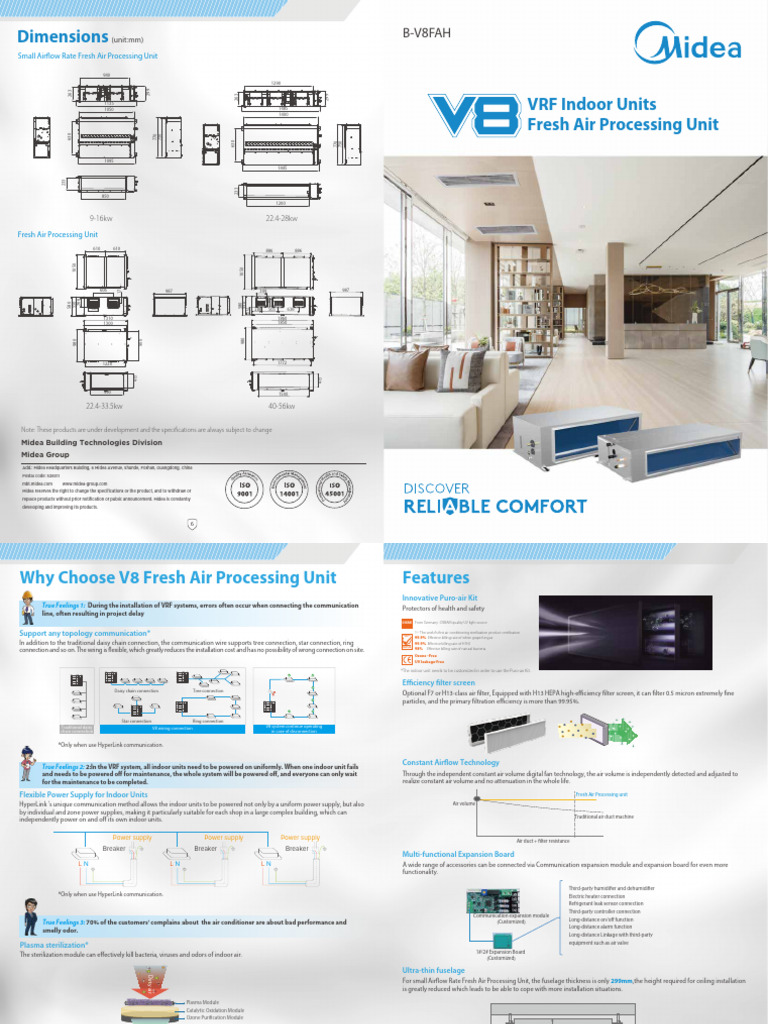 PD Midea VRF V8-FreshAir-Processing-Unit-Brochure 20230302 V2 | PDF ...