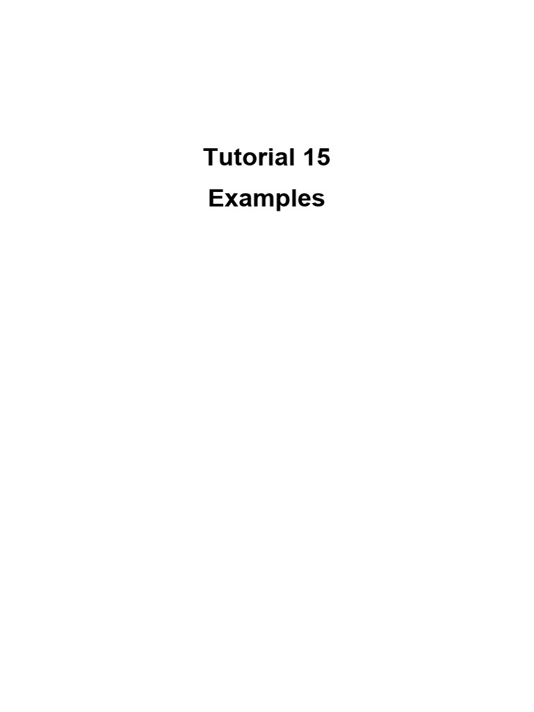 3 Tutorial 13 Example Cover Page | PDF