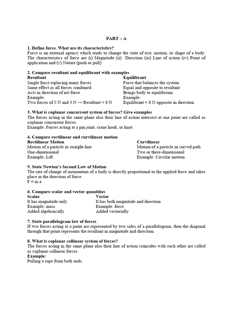 Part A Answers Bcme | PDF