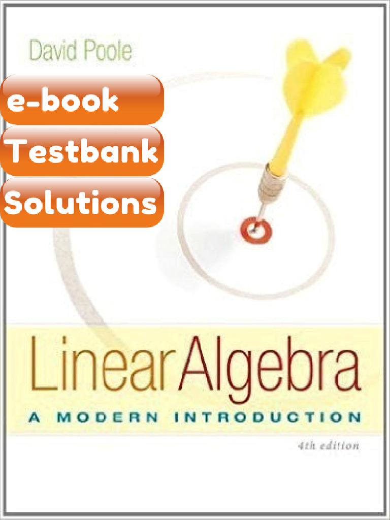 Ebook & Testbank Linear Algebra A Modern Introduction 4th Edition | PDF ...