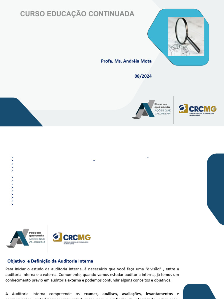 Apostila. AUDITORIA - CONTROLES INTERNOS E GESTÃO DE RISCOSpdf | PDF ...