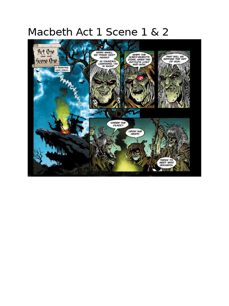 Macbeth Act 1 Scene 1 | PDF