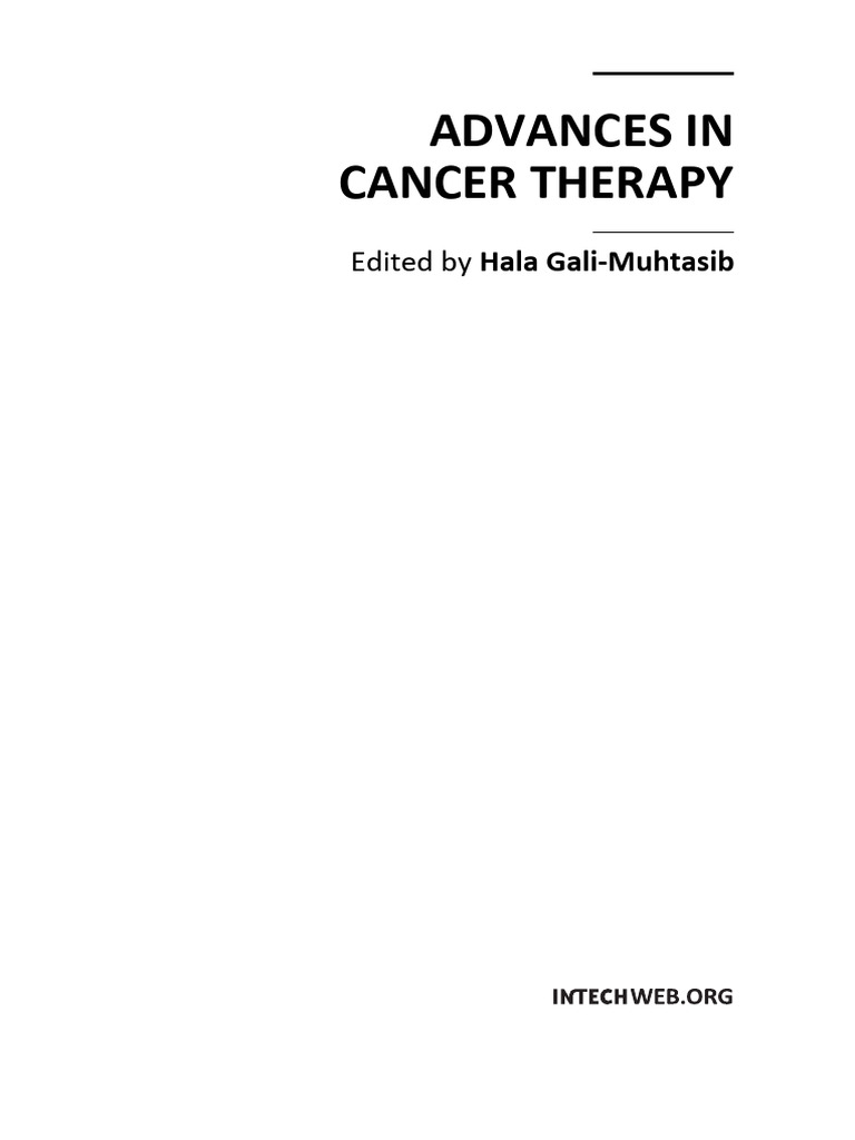 Advances in Cancer Therapy | PDF | Cytotoxicity | Apoptosis