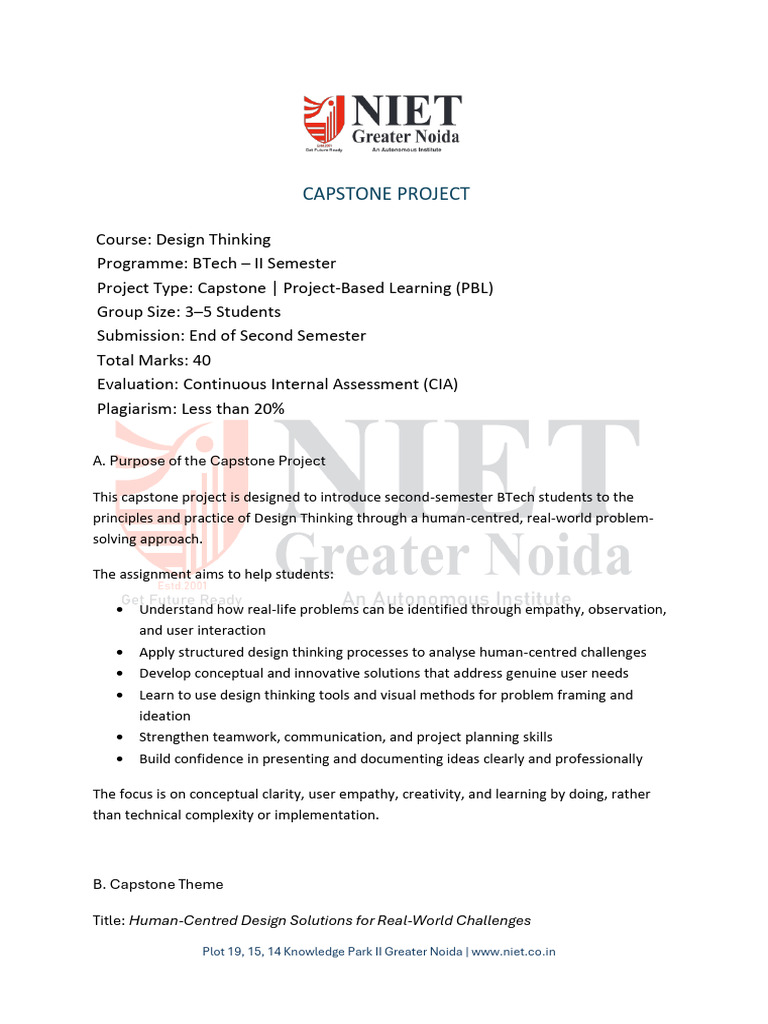 Capstone Project-Design Thinking | PDF | Design Thinking | Mental Health