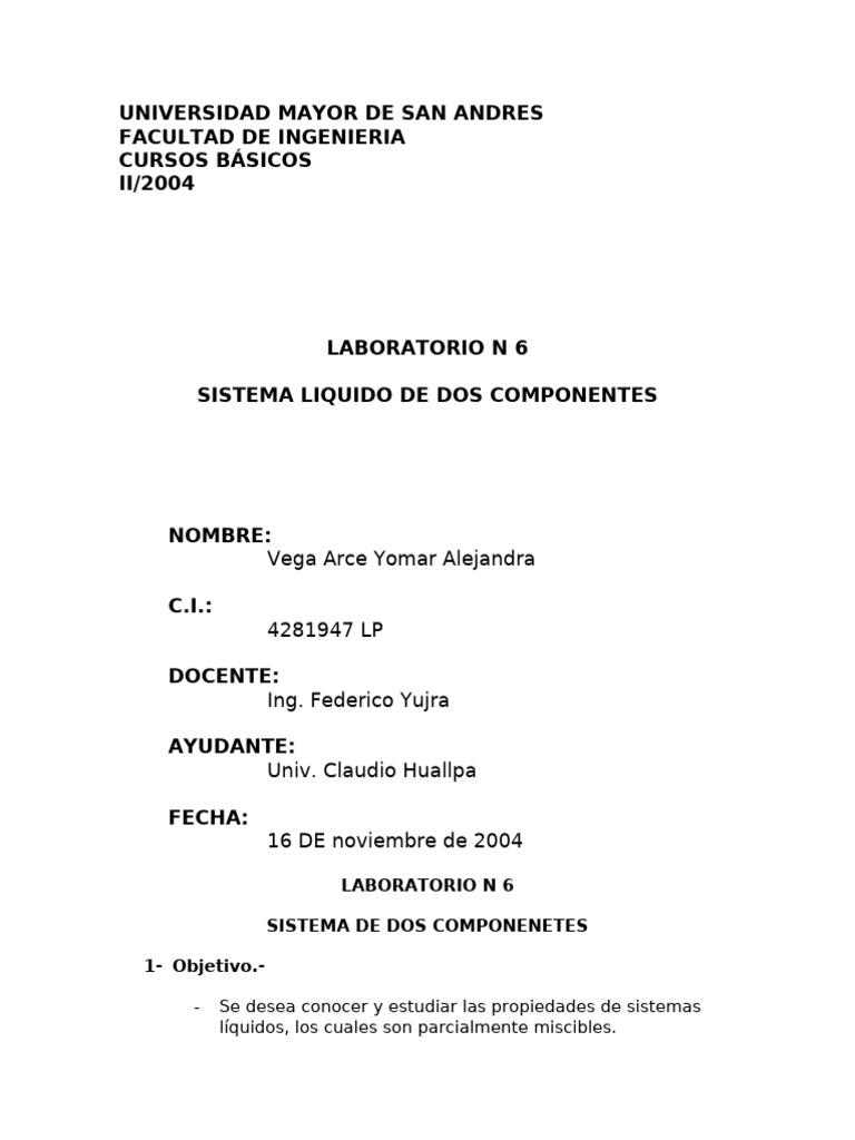 Dos Componentes 2 | PDF | Fase (materia) | Diagrama de fases