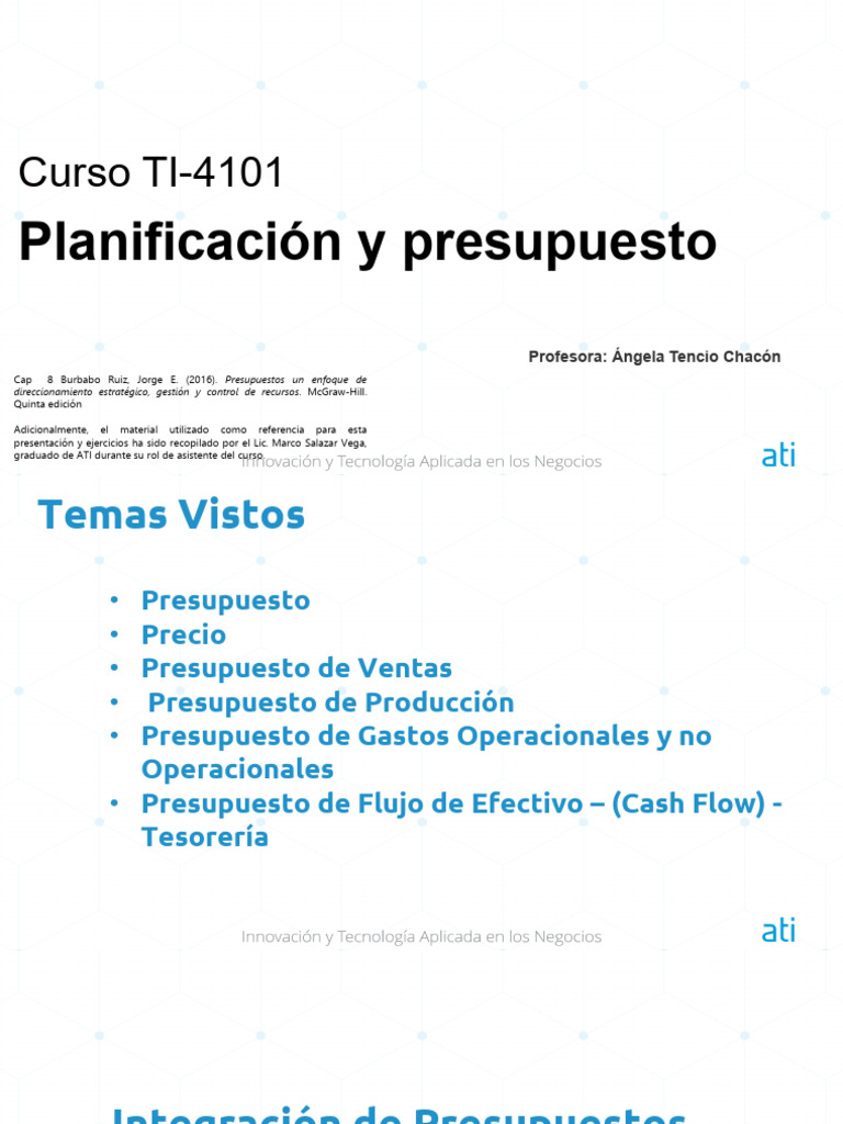 02-Material-Clase Semana-14 Semana 14-Planificacion y Presupuesto | PDF ...