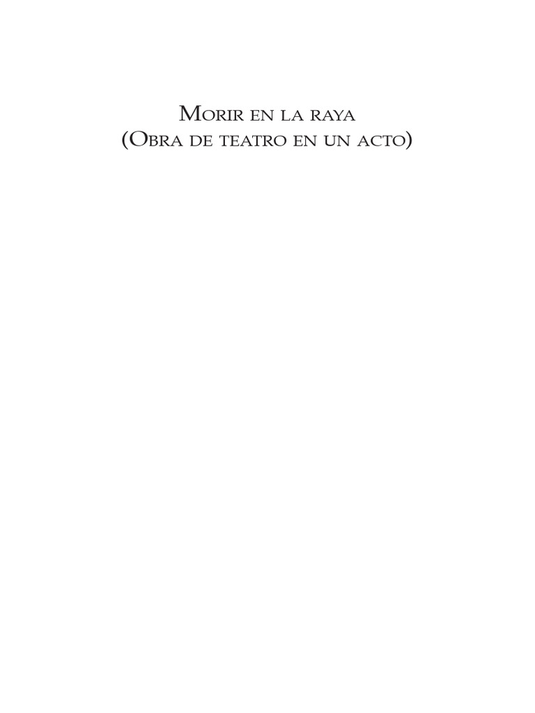 Morir en La Raya Final | PDF