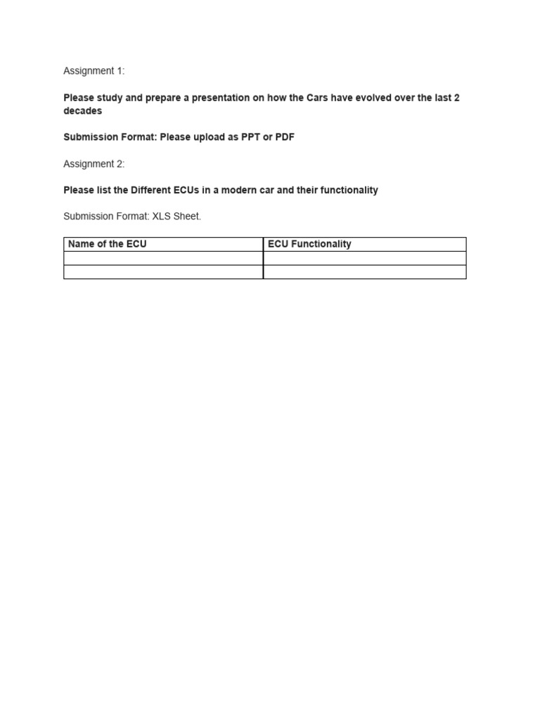 Pre Assignment Visteon | PDF