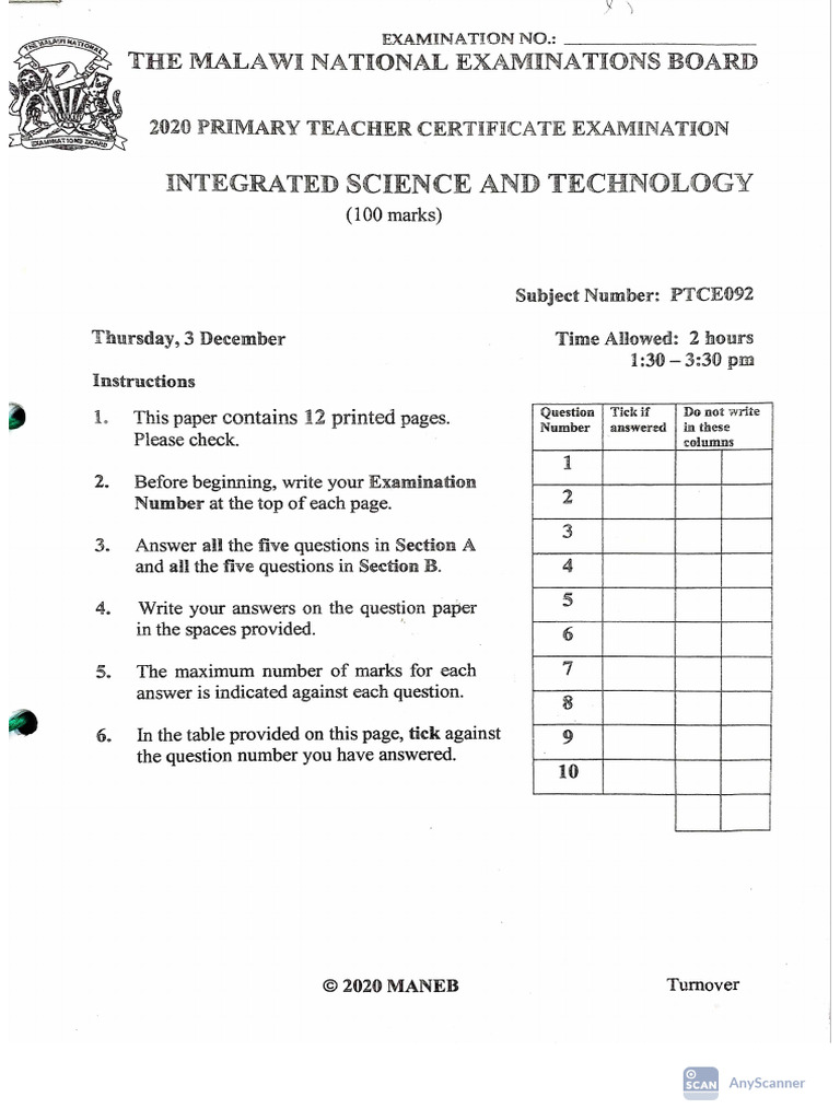 Integrated Science 2020 | PDF
