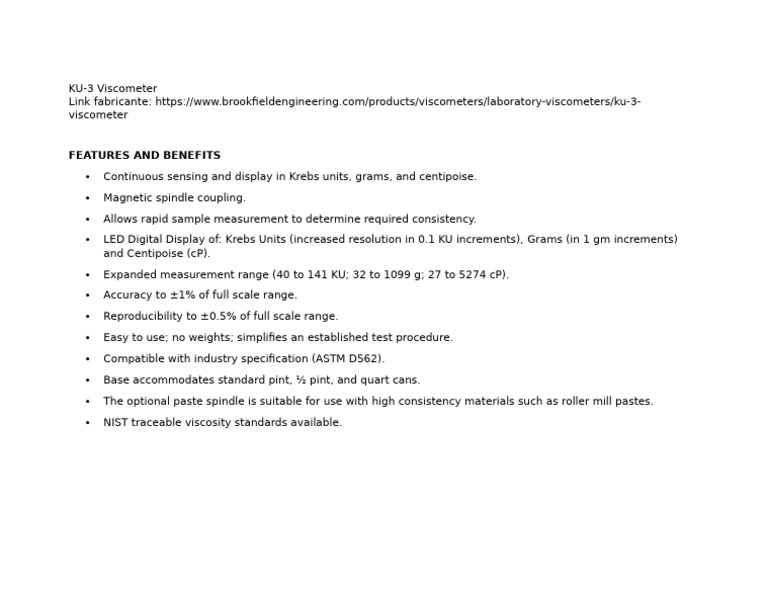 KU-3 Viscometer-202410221816294910 | PDF