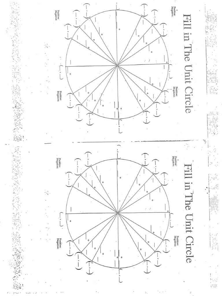 Blank and Completed Unit Circle-1 | PDF