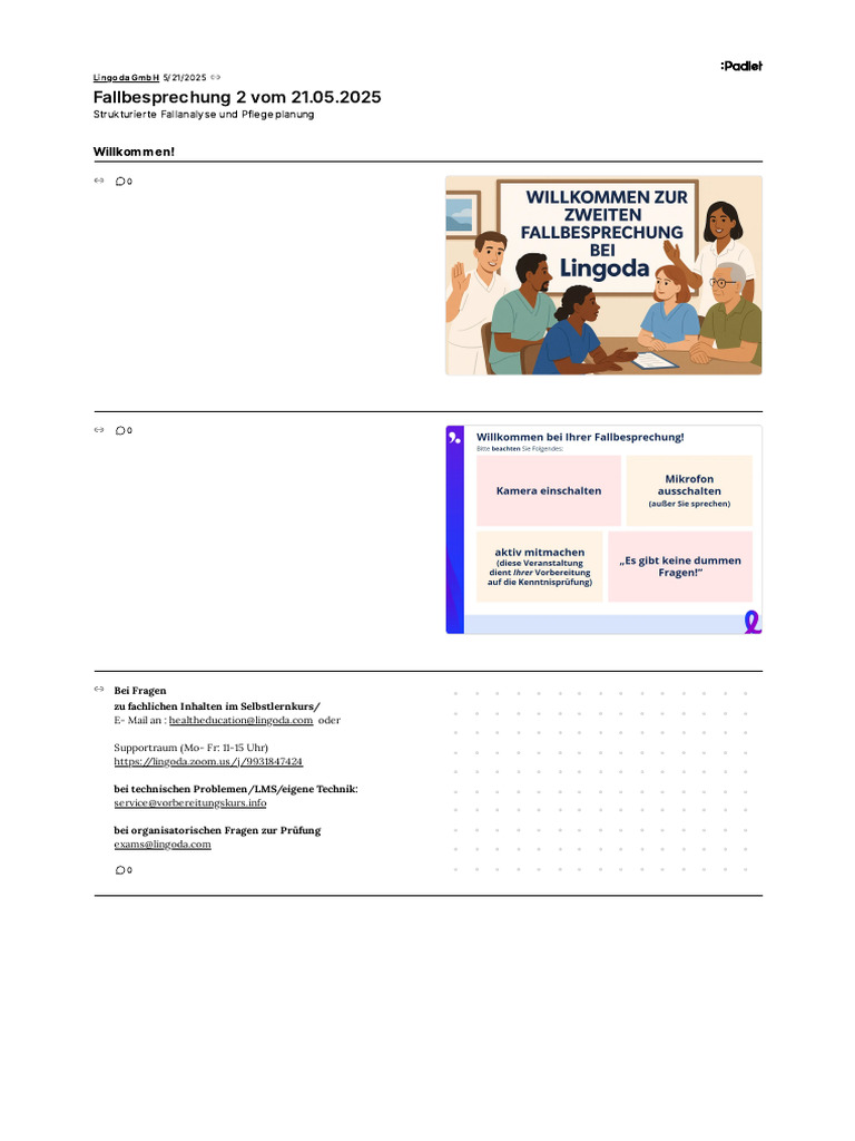 Padlet - Fallbesprechung 2 Vom 21052025 | PDF