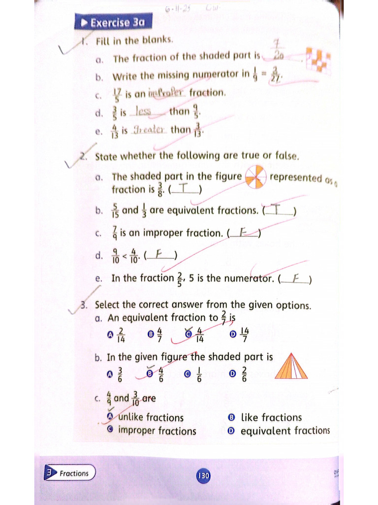 Class 3 (O.L.S'26) Maths Book Work | PDF