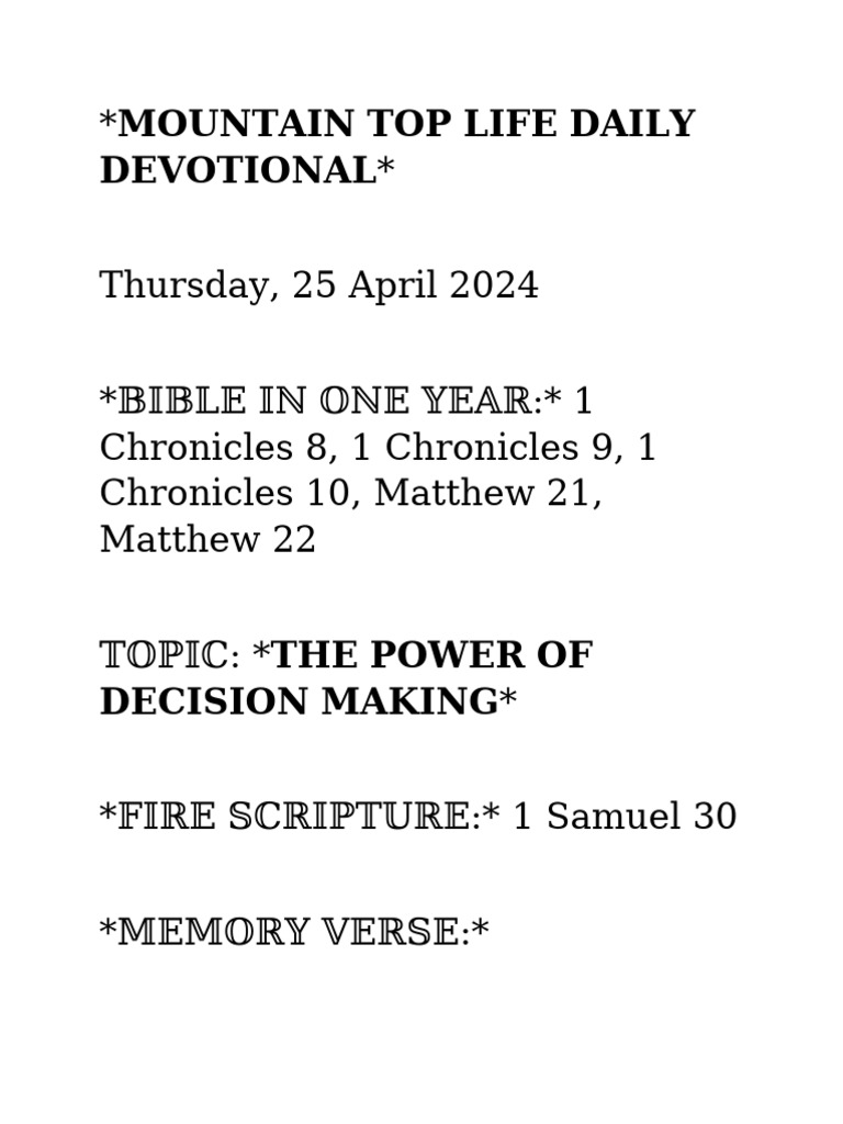 Trusting God in Decision Making | PDF | Evangelism | Jesus