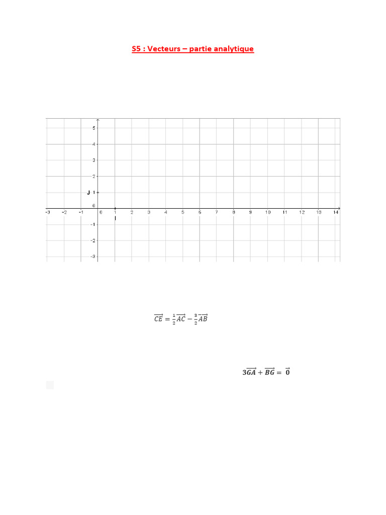AP Vecteurs Partie Analytique | PDF