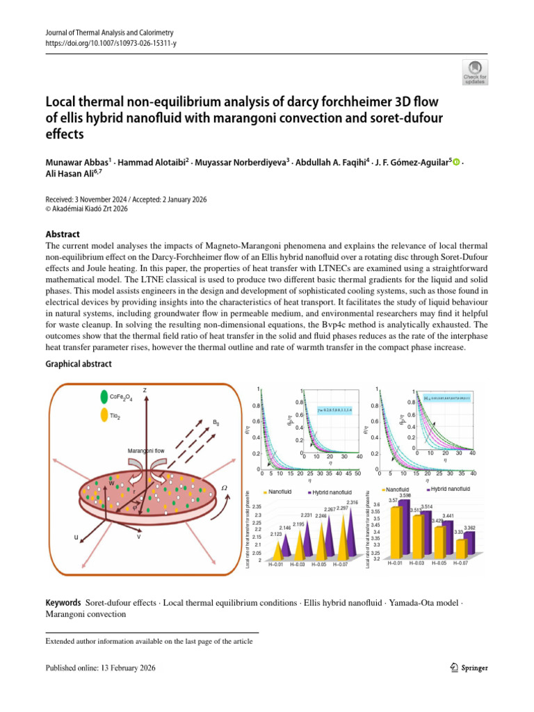 Local Thermal Non Equilibrium Analysis of Darcy Forchheimer 3D Flow of ...