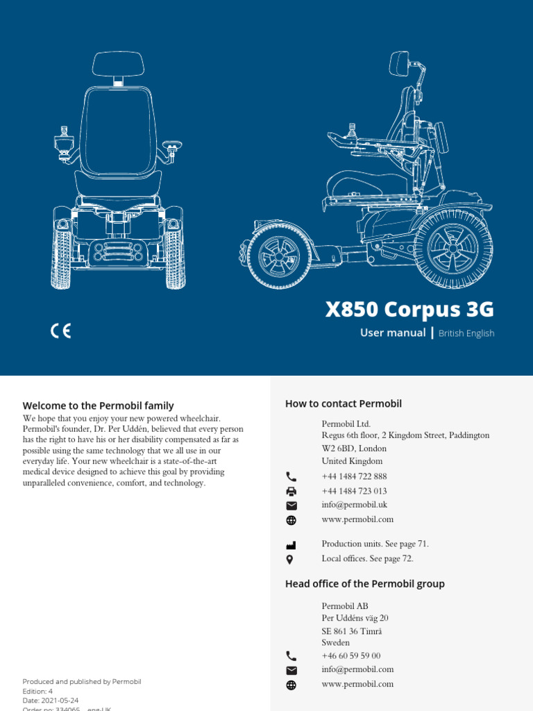 x850_corpus_3g-user_manual-eng-uk-334065 | PDF | Wheelchair | Seat Belt
