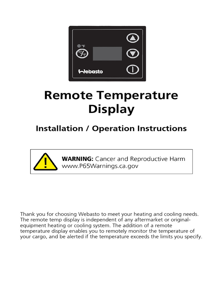 Im Om 5013327a Remote Temp Display | PDF | Electrical Connector ...