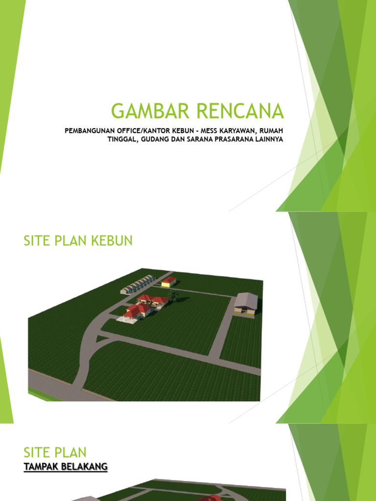 Rev-1-Gambar Rencana Dan Site Plan Bangunan - Kebun Tanjung Lesung | PDF